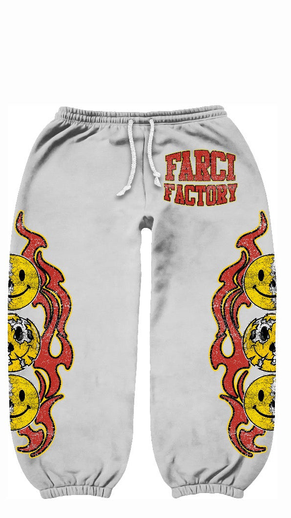 Smiley face sweats (wolf grey) kids