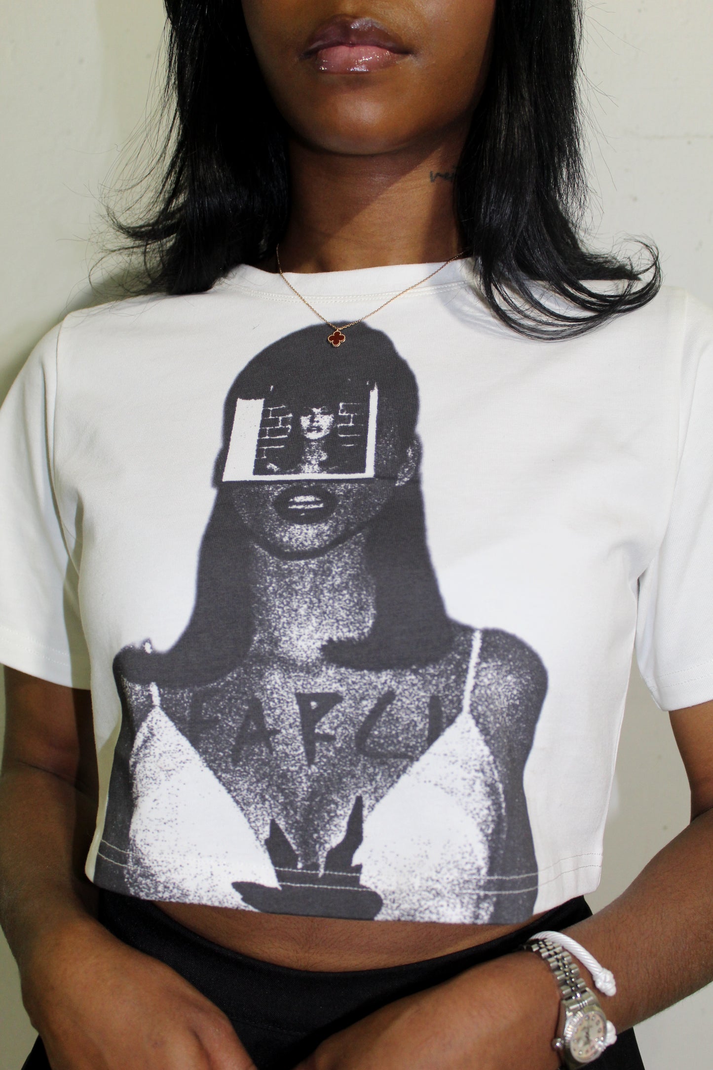 Farci Girl face crop top