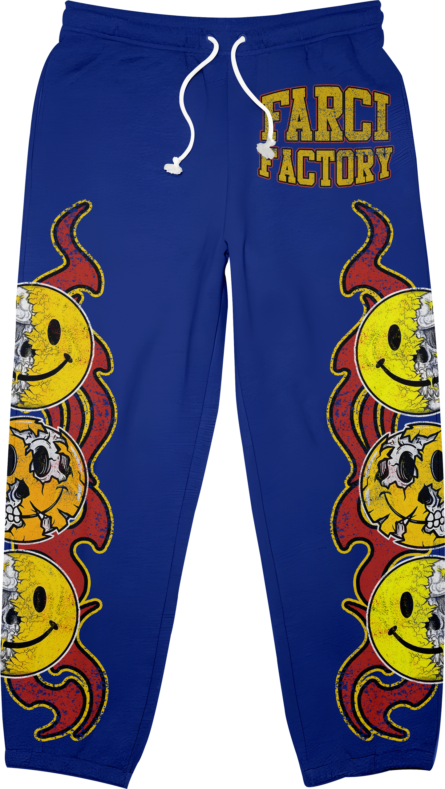 Smiley face sweatpants (blue)