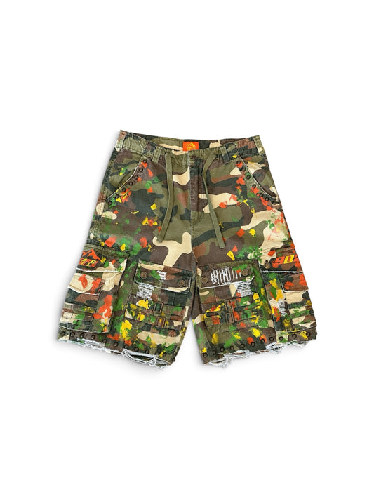 Studded Camo Shorts