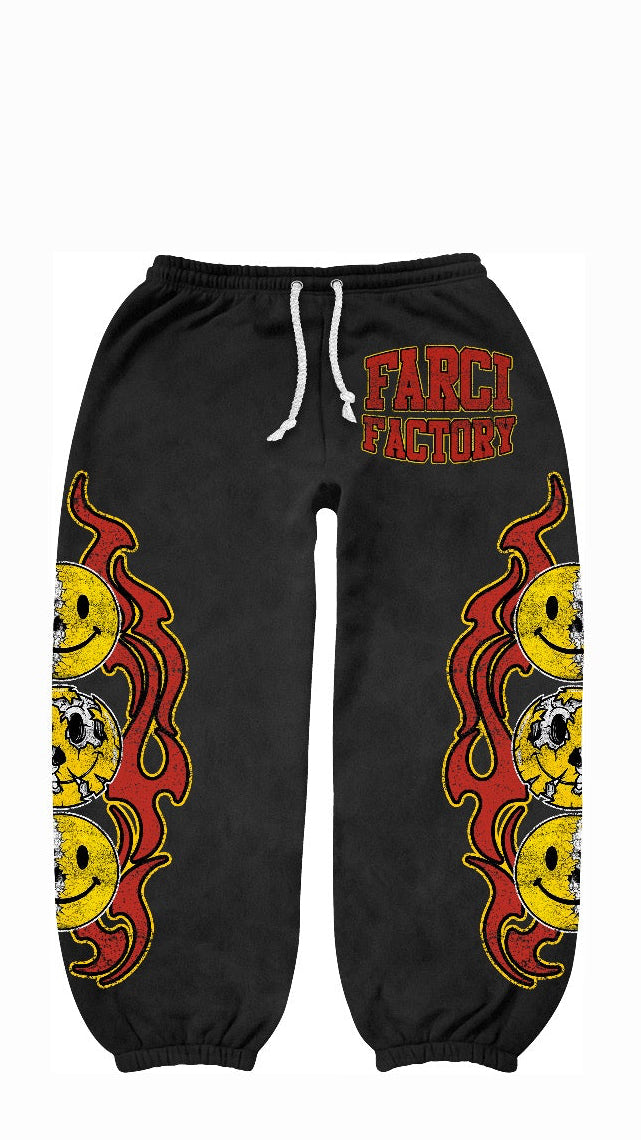 Smiley face sweats (vador black) kids