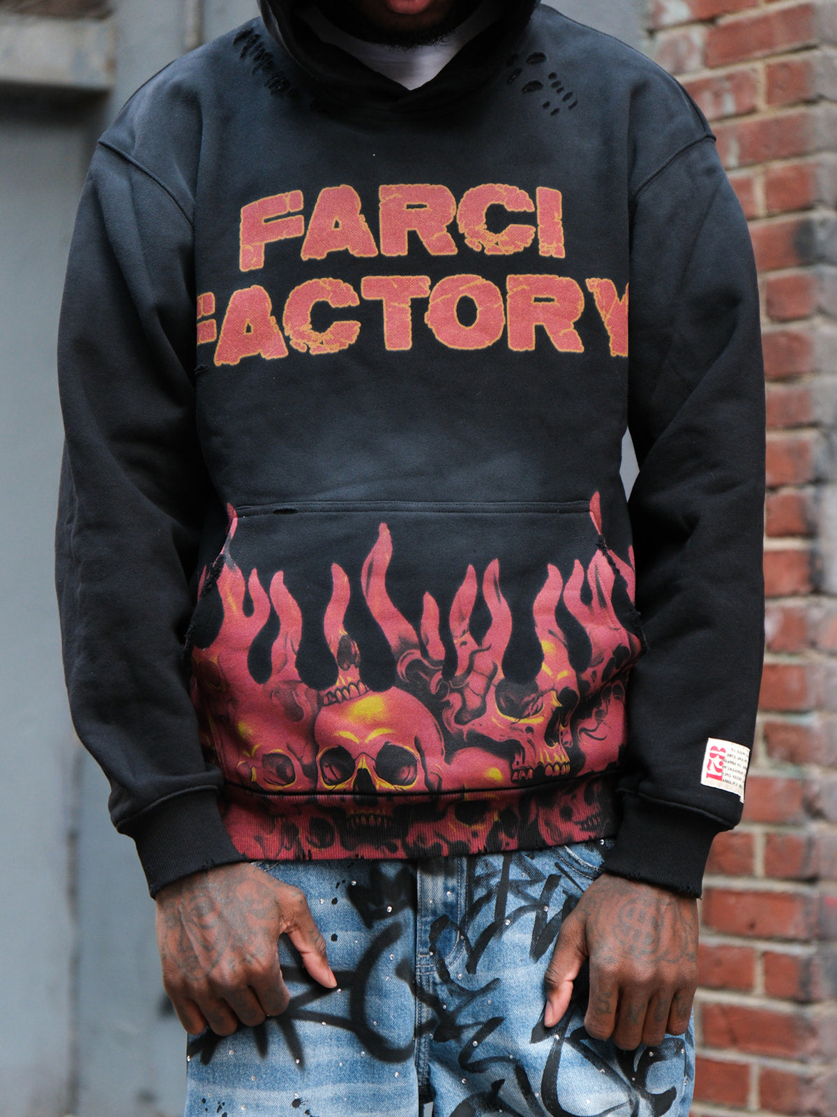 Skull in flames (Hoodie)