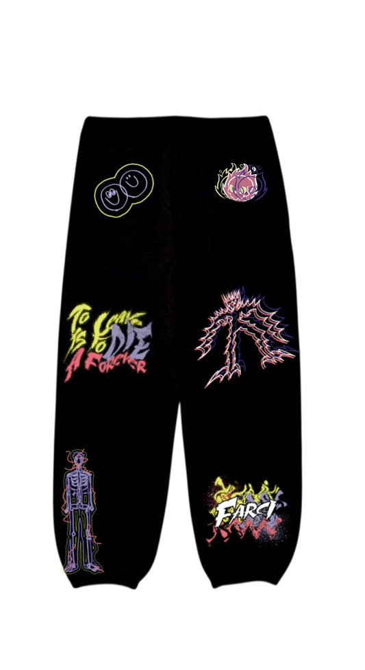 Blurry vision sweats (black)