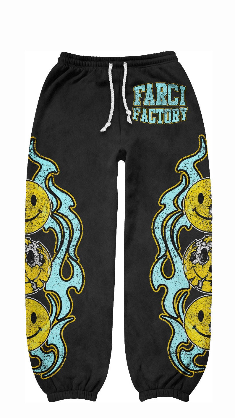 smiley face sweats ( Tiffany blue)